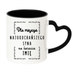 Kubek z dowolnym imieniem "Najukochańszy syn"