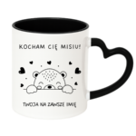 Kubek z dowolnym imieniem "Kocham Cię misiu"