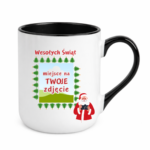 Kubek z dowolnym zdjęciem ,,Wesołych Świąt"