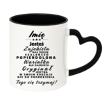 Kubek z dowolnym imieniem ,,Wariatka"