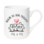 Kubek z dowolnymi imionami "Idealnie do siebie pasujemy"