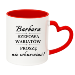 Kubek z dowolnym imieniem "Szefowa wariatów"