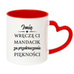Kubek z dowolnym imieniem "Wręczę Ci mandacik"