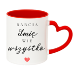 Kubek z dowolnym imieniem ,,Babcia Wie wszystko"
