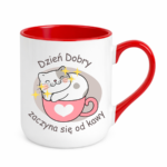 Kubek "Dzień dobry zaczyna się od kawy"