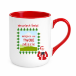 Kubek z dowolnym zdjęciem ,,Wesołych Świąt"