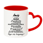 Kubek z dowolnym imieniem ,,Wariatka"