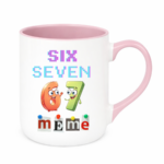 Kubek z napisem "Six Seven"