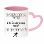 Kubek "Dziś mija rok od kiedy jutro rano idę biegać"