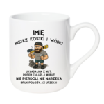 Kubek z dowolnym imieniem "Mistrz kostki i wódki"