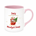 Kubek z dowolnym imieniem "Wesołych Świąt"