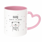 Kubek z dowolnym imieniem "Dobrze że jesteś"