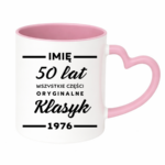 Kubek z dowolnym imieniem ,,50 lat części oryginalne"