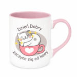 Kubek "Dzień dobry zaczyna się od kawy"
