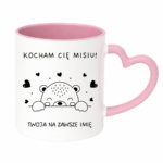 Kubek z dowolnym imieniem "Kocham Cię misiu"