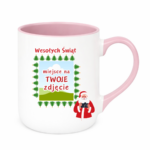 Kubek z dowolnym zdjęciem ,,Wesołych Świąt"