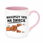 Kubek z dowolnymi imionami "Najlepszy tata na świecie"