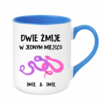 Kubek z dowolnymi imionami „Dwie żmije w jednym miejscu”
