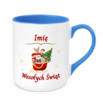Kubek z dowolnym imieniem "Wesołych Świąt"