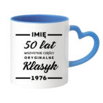 Kubek z dowolnym imieniem ,,50 lat części oryginalne"