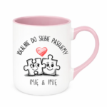 Kubek z dowolnymi imionami "Idealnie do siebie pasujemy"