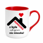 Kubek "Agnieszka z byle ch*jem nie mieszka !"