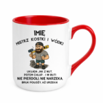 Kubek z dowolnym imieniem "Mistrz kostki i wódki"