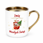 Kubek z dowolnym imieniem "Wesołych Świąt"