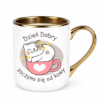 Kubek "Dzień dobry zaczyna się od kawy"