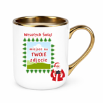 Kubek z dowolnym zdjęciem ,,Wesołych Świąt"