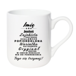 Kubek z dowolnym imieniem ,,Wariatka"