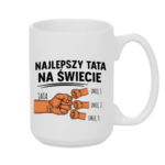 Kubek z dowolnymi imionami "Najlepszy tata na świecie"