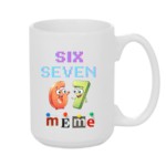 Kubek z napisem "Six Seven"