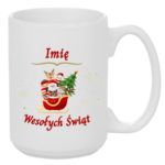 Kubek z dowolnym imieniem "Wesołych Świąt"