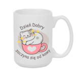 Kubek "Dzień dobry zaczyna się od kawy"