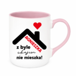 Kubek "Agnieszka z byle ch*jem nie mieszka !"