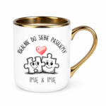 Kubek z dowolnymi imionami "Idealnie do siebie pasujemy"