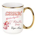 Kubek z napisem „Chrzanić Walentynki – kocham Cię zawsze. Twoja/Twój [imię]” to idealny prezent dla tych, którzy nie potrzebują święta, żeby mówić o uczuciach. Bez lukru, bez serduszek na siłę – za to szczerze i od serca. Bo miłość nie jest na jeden dzień w roku. Jest na zwykłe poranki, wspólną kawę i codzienne „dobrze, że jesteś”