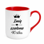 Kubek z dowolnym imieniem "Szalona 40-stka"