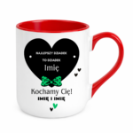 Kubek z dowolnymi imionami ,,Najlepszy Dziadek"