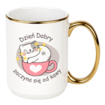 Kubek "Dzień dobry zaczyna się od kawy"
