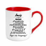 Kubek z dowolnym imieniem ,,Wariatka"