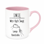 Kubek z dowolnym imieniem "Wesołych Świąt"