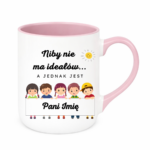 Kubek z dowolnym imieniem "Niby nie ma ideałów"