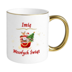 Kubek z dowolnym imieniem "Wesołych Świąt"