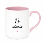 Kubek z dowolnym imieniem i literą