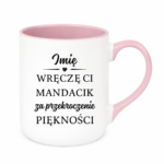 Kubek z dowolnym imieniem "Wręczę Ci mandacik"