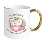 Kubek "Dzień dobry zaczyna się od kawy"