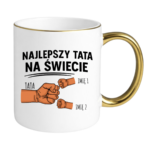 Kubek z dowolnymi imionami "Najlepszy tata na świecie"
