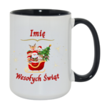 Kubek z dowolnym imieniem "Wesołych Świąt"